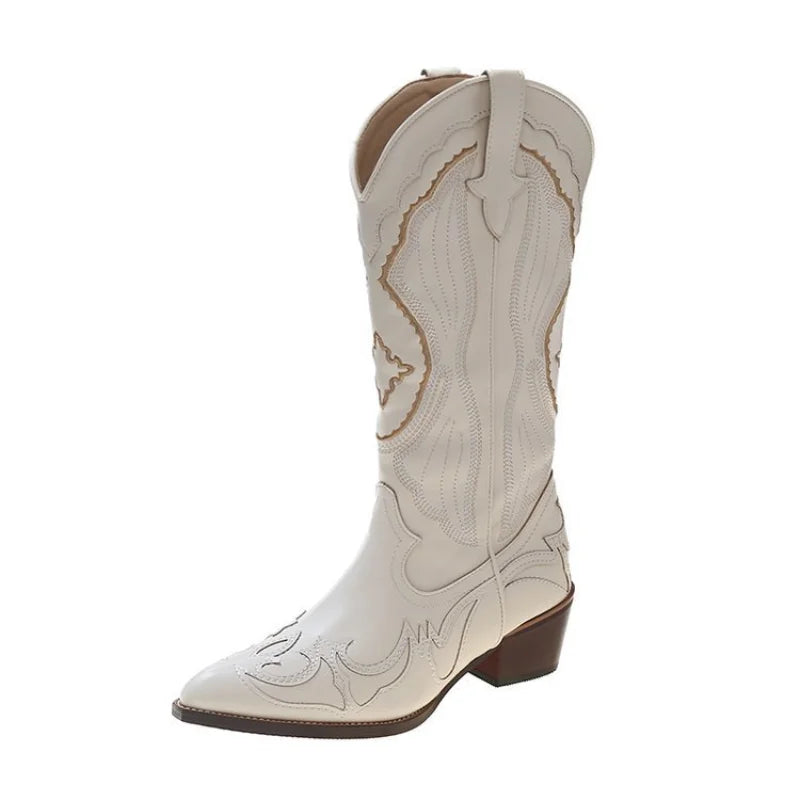 Odelle | Women's Western Cowboy Embroidered Pointed Toe Boot