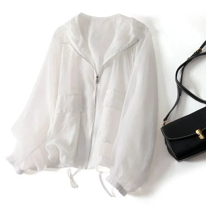 Marlowyse | Women's Lightweight Hooded Zip-Up Summer Jacket