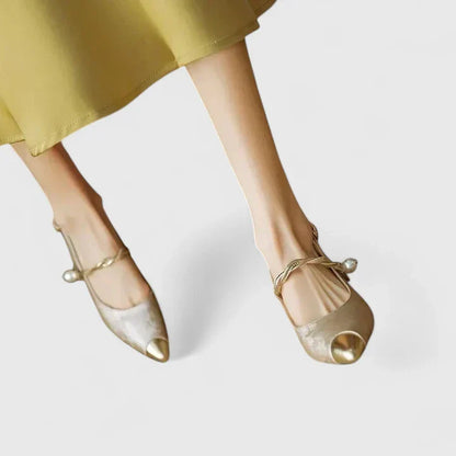 Liora | Women's Slingback Pointed Toe Kitten Heel Pump