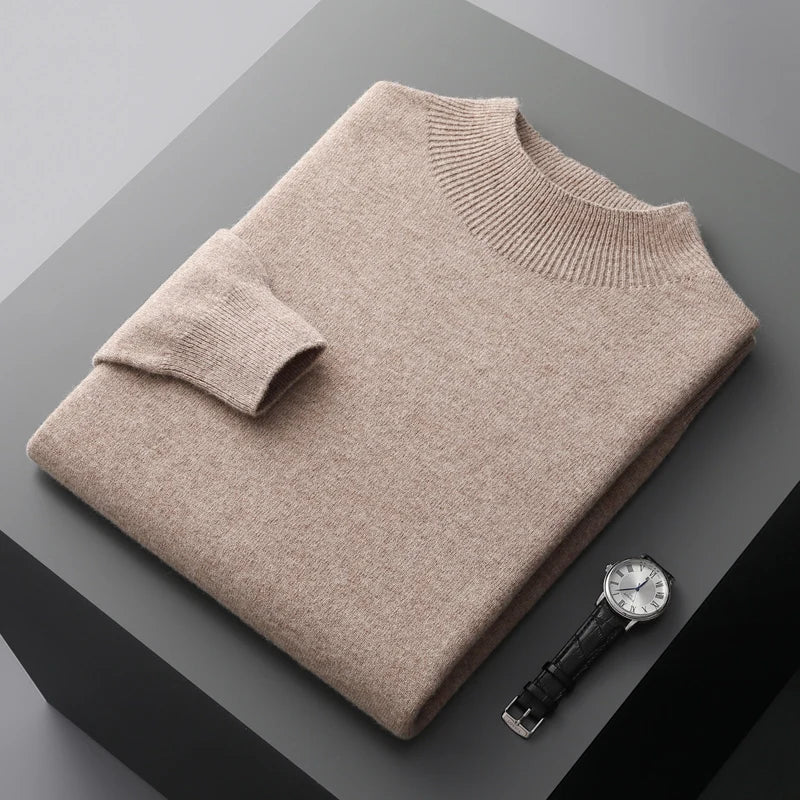 Callahan | Men's Soft-Touch Merino Wool Mock Neck Jumper