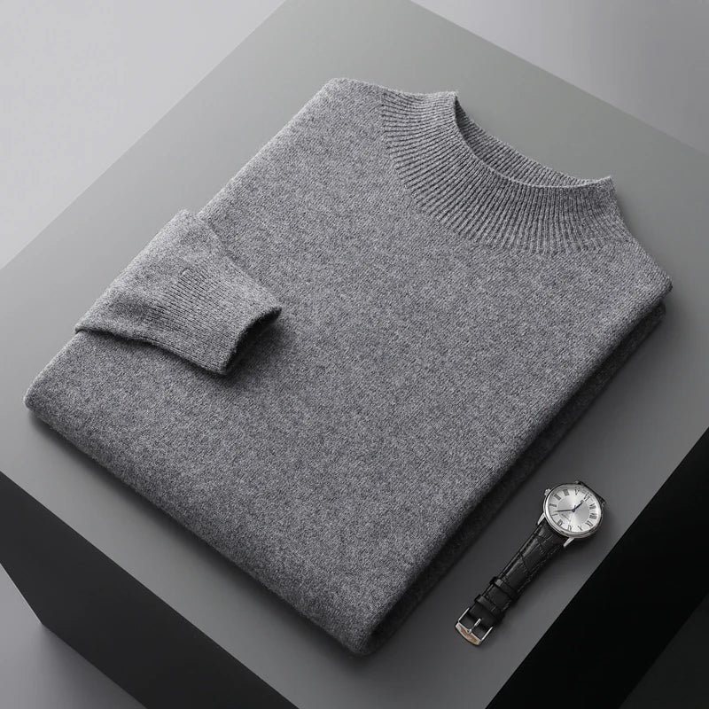 Callahan | Men's Soft-Touch Merino Wool Mock Neck Jumper