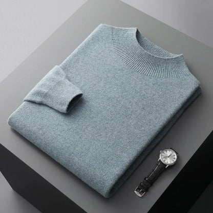Callahan | Men's Soft-Touch Merino Wool Mock Neck Jumper
