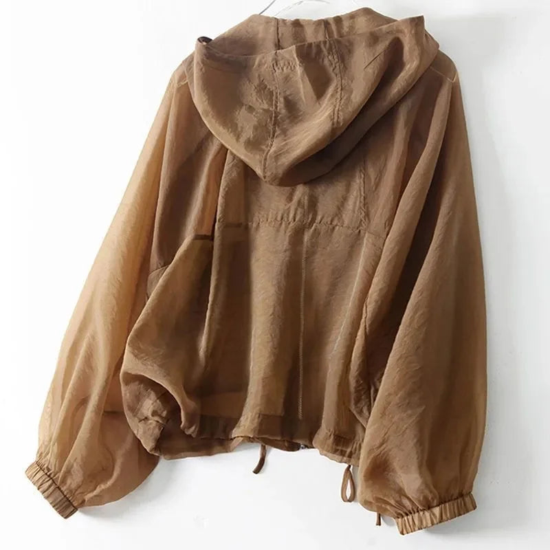 Marlowyse | Women's Lightweight Hooded Zip-Up Summer Jacket