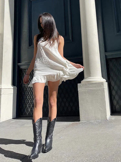 Delisande | Women's Metallic Western Pointed Toe Cowboy Boot