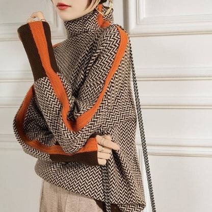 Wynelle | Women's Chunky Knit Turtleneck Jumper Sweater