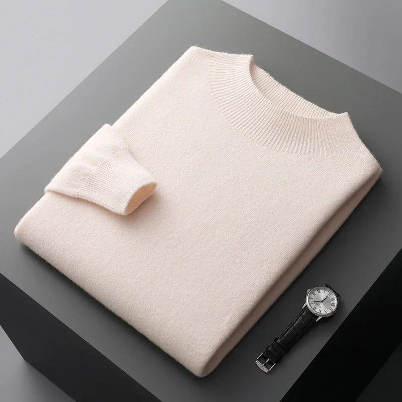 Callahan | Men's Soft-Touch Merino Wool Mock Neck Jumper