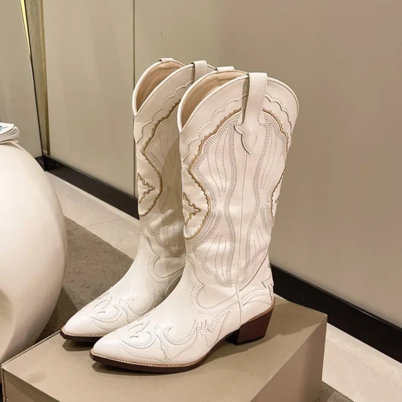 Odelle | Women's Western Cowboy Embroidered Pointed Toe Boot