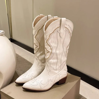 Odelle | Women's Western Cowboy Embroidered Pointed Toe Boot