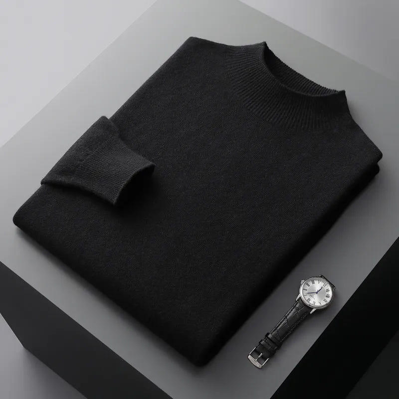 Callahan | Men's Soft-Touch Merino Wool Mock Neck Jumper