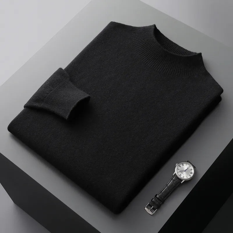 Callahan | Men's Soft-Touch Merino Wool Mock Neck Jumper