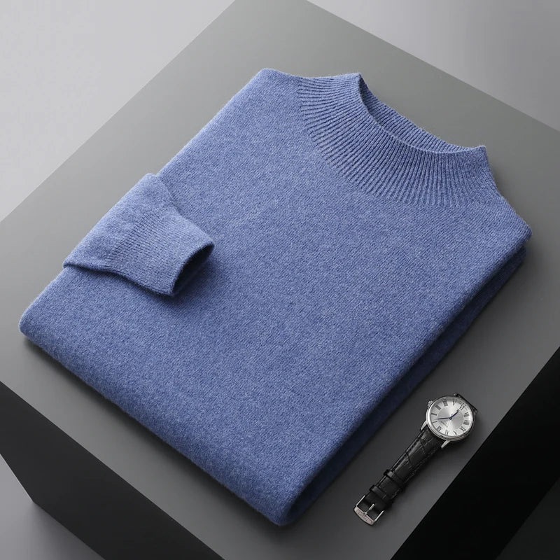 Callahan | Men's Soft-Touch Merino Wool Mock Neck Jumper