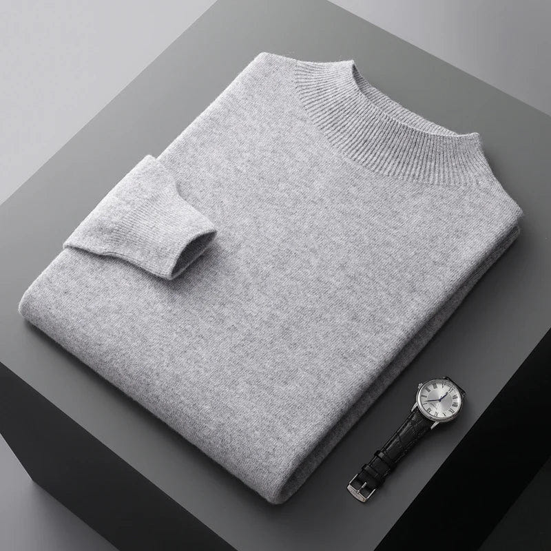 Callahan | Men's Soft-Touch Merino Wool Mock Neck Jumper