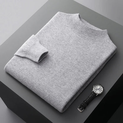 Callahan | Men's Soft-Touch Merino Wool Mock Neck Jumper