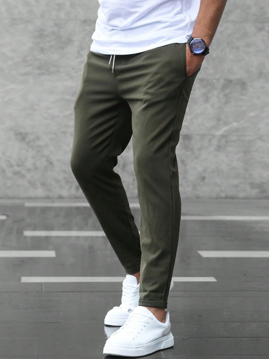 Nolan | Men's Slim Fit Drawstring Comfort Stretch Trousers