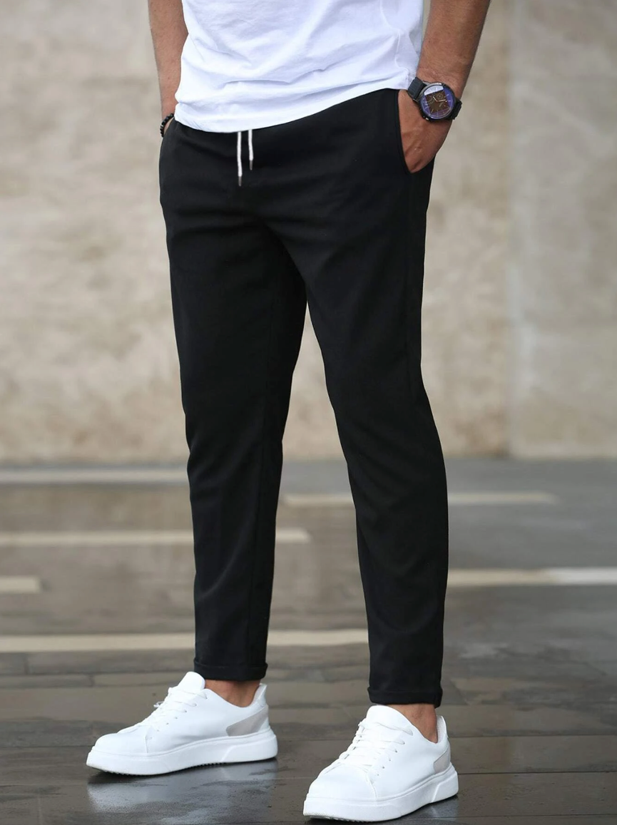 Nolan | Men's Slim Fit Drawstring Comfort Stretch Trousers