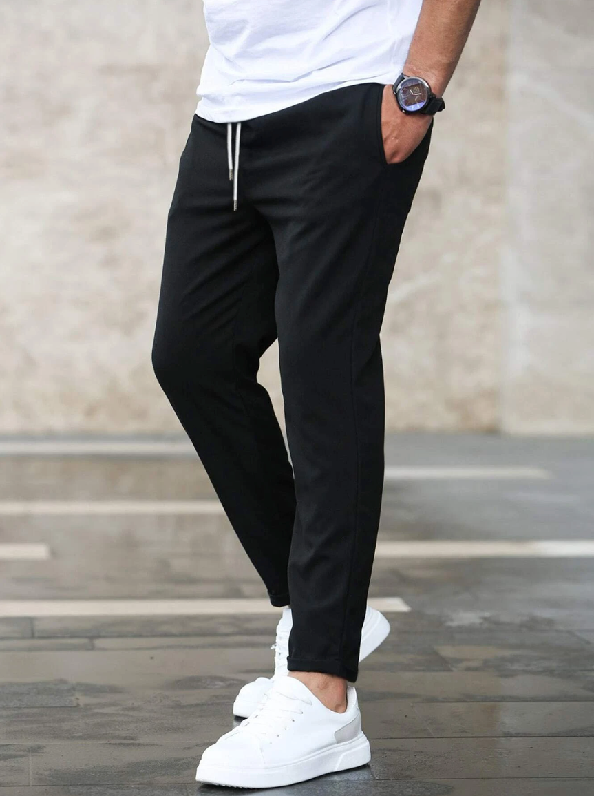 Nolan | Men's Slim Fit Drawstring Comfort Stretch Trousers