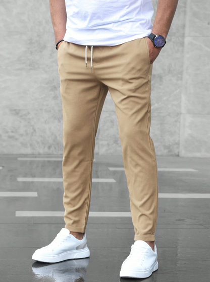 Nolan | Men's Slim Fit Drawstring Comfort Stretch Trousers