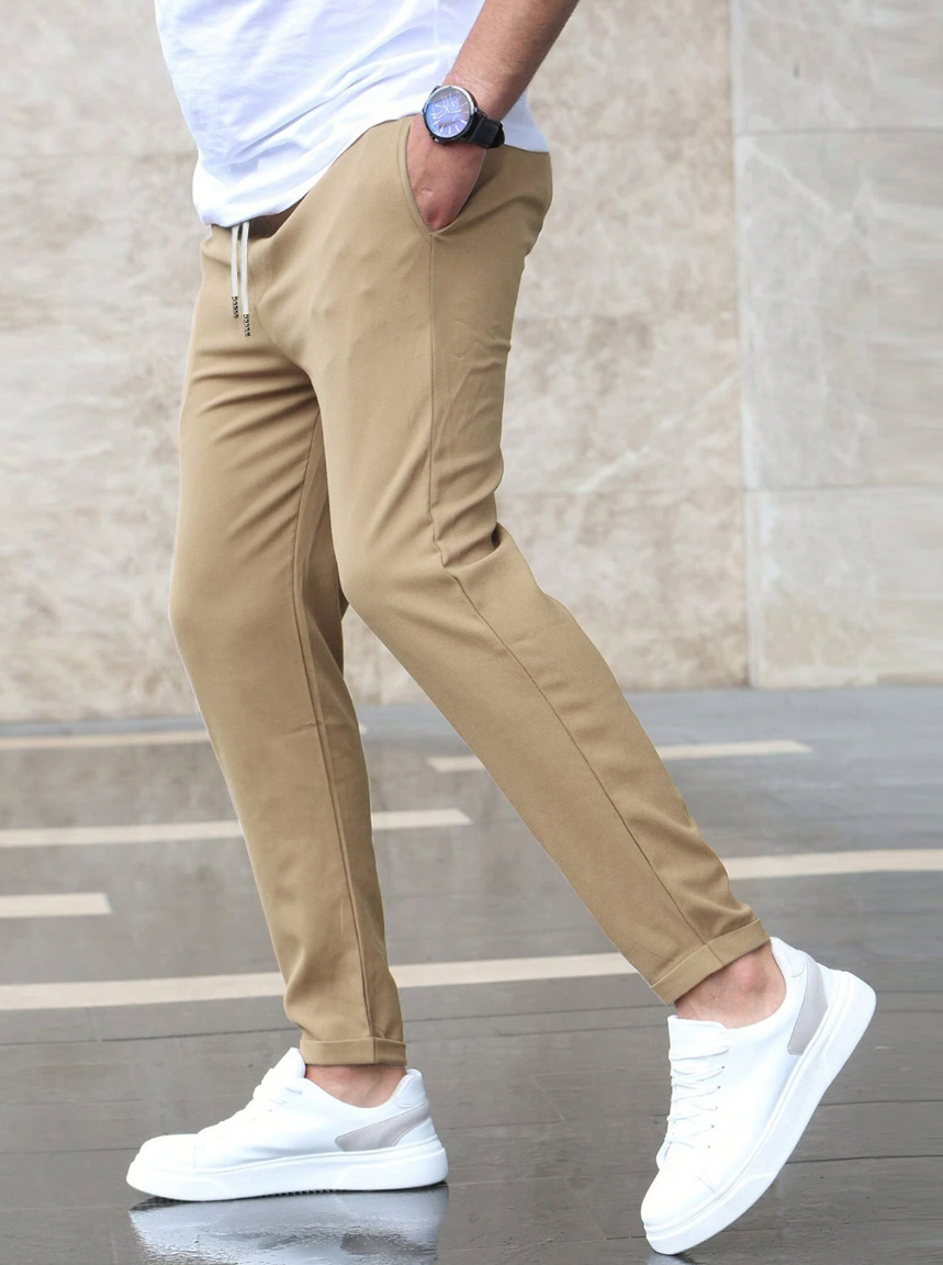 Nolan | Men's Slim Fit Drawstring Comfort Stretch Trousers