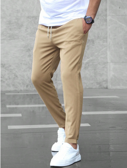Nolan | Men's Slim Fit Drawstring Comfort Stretch Trousers