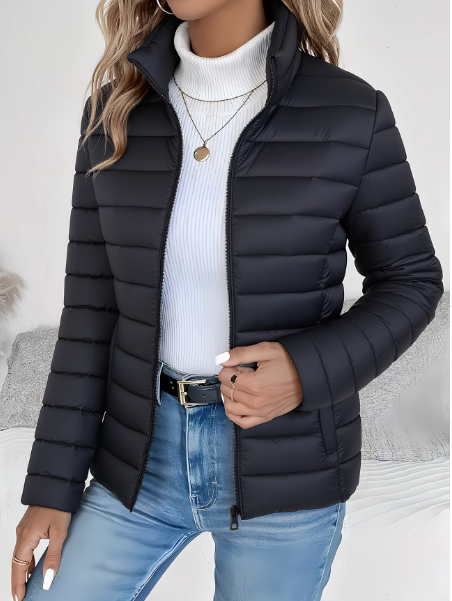 Rosabelle | Women's Lightweight Quilted Stand Collar Puffer Jacket