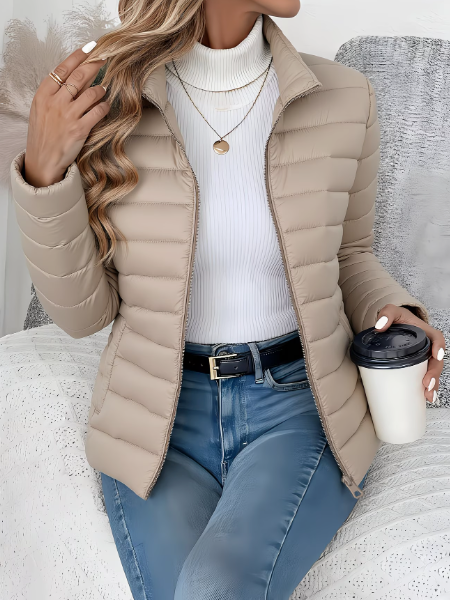 Rosabelle | Women's Lightweight Quilted Stand Collar Puffer Jacket