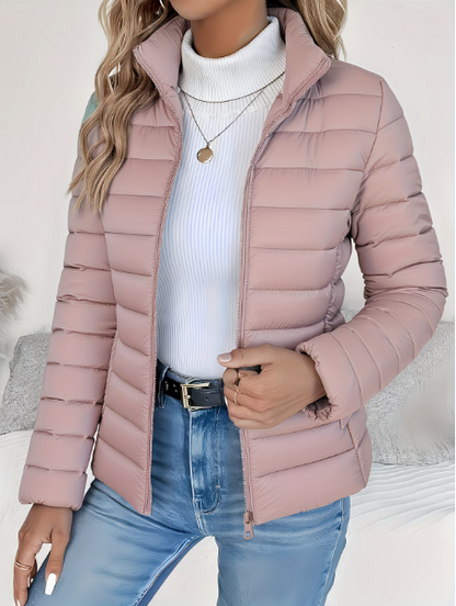 Rosabelle | Women's Lightweight Quilted Stand Collar Puffer Jacket