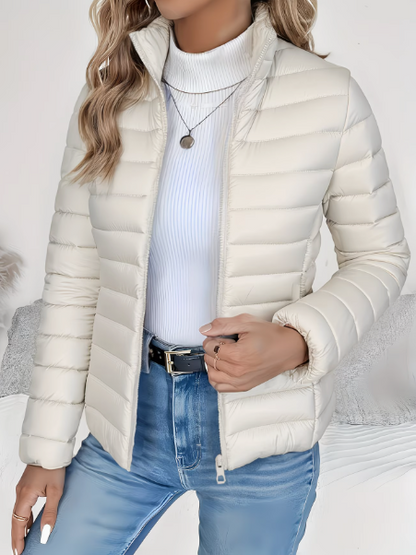 Rosabelle | Women's Lightweight Quilted Stand Collar Puffer Jacket