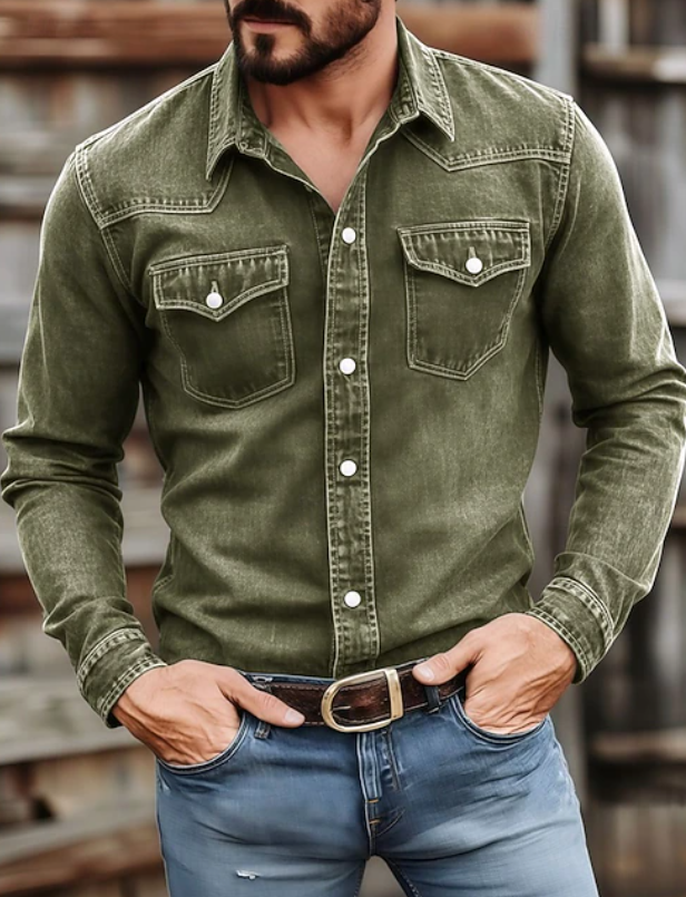 Holbrook | Men's Denim Western Long Sleeve Shirt