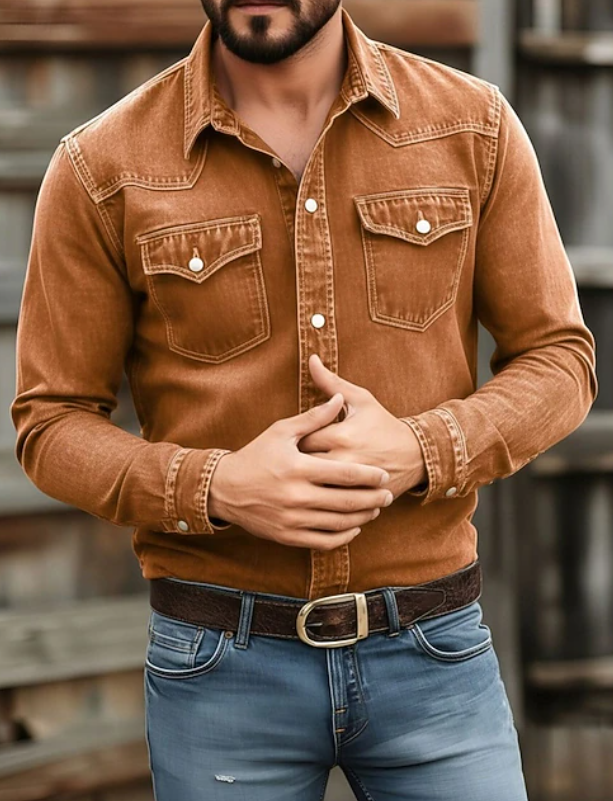 Holbrook | Men's Denim Western Long Sleeve Shirt