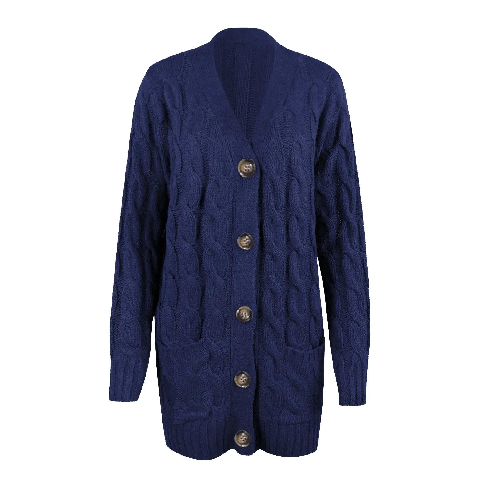 Maelis | Women's Cosy Knit Chunky Cardigan with Pockets