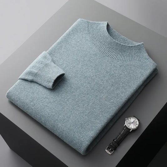 Callahan | Men's Soft-Touch Merino Wool Mock Neck Jumper