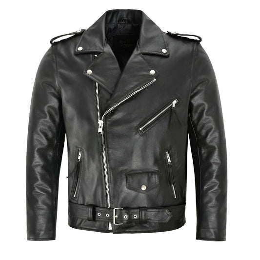 Dashiell | Men's Biker Belted Moto Leather Jacket