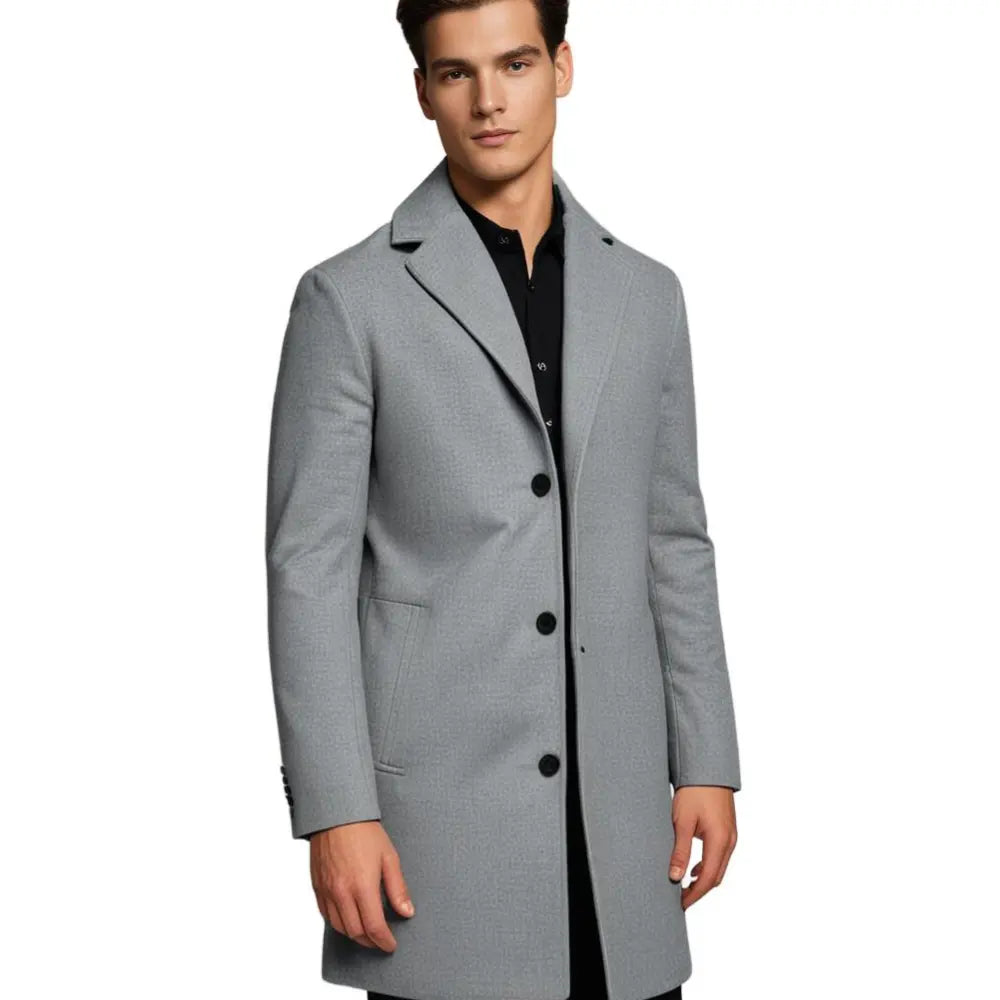 Everard | Men's Wool Blend Overcoat Single Breasted Longline Coat