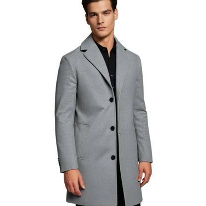 Everard | Men's Wool Blend Overcoat Single Breasted Longline Coat