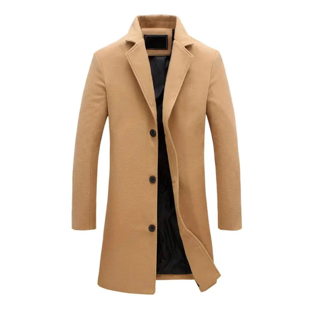 Everard | Men's Wool Blend Overcoat Single Breasted Longline Coat