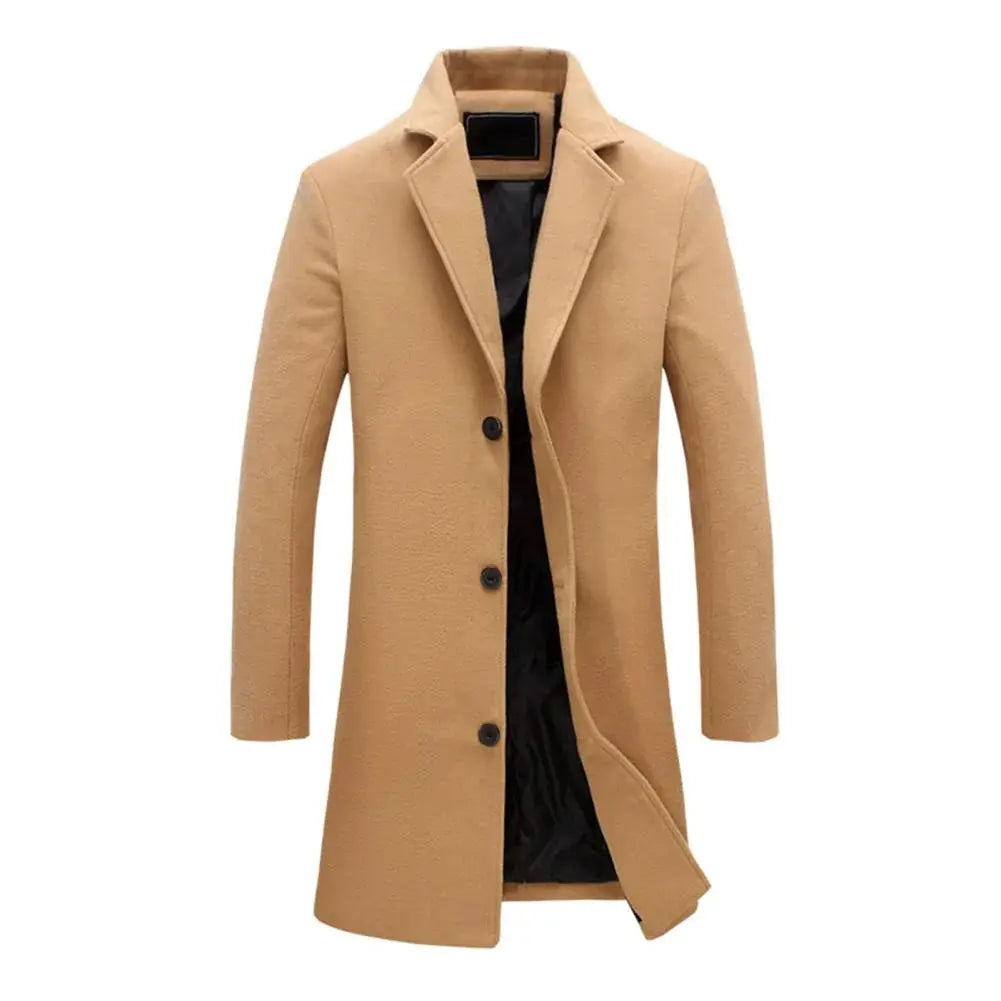 Everard | Men's Wool Blend Overcoat Single Breasted Longline Coat