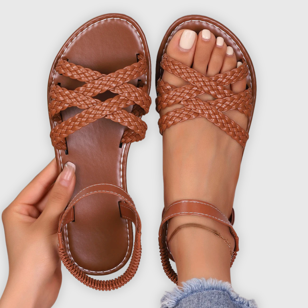 Soraia | Flat Sandals Boho Colorful Woven Strap Beach