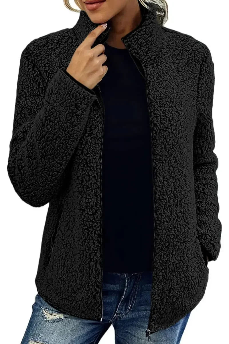 Fenna | Women's Teddy Fleece Zip-Up Jacket