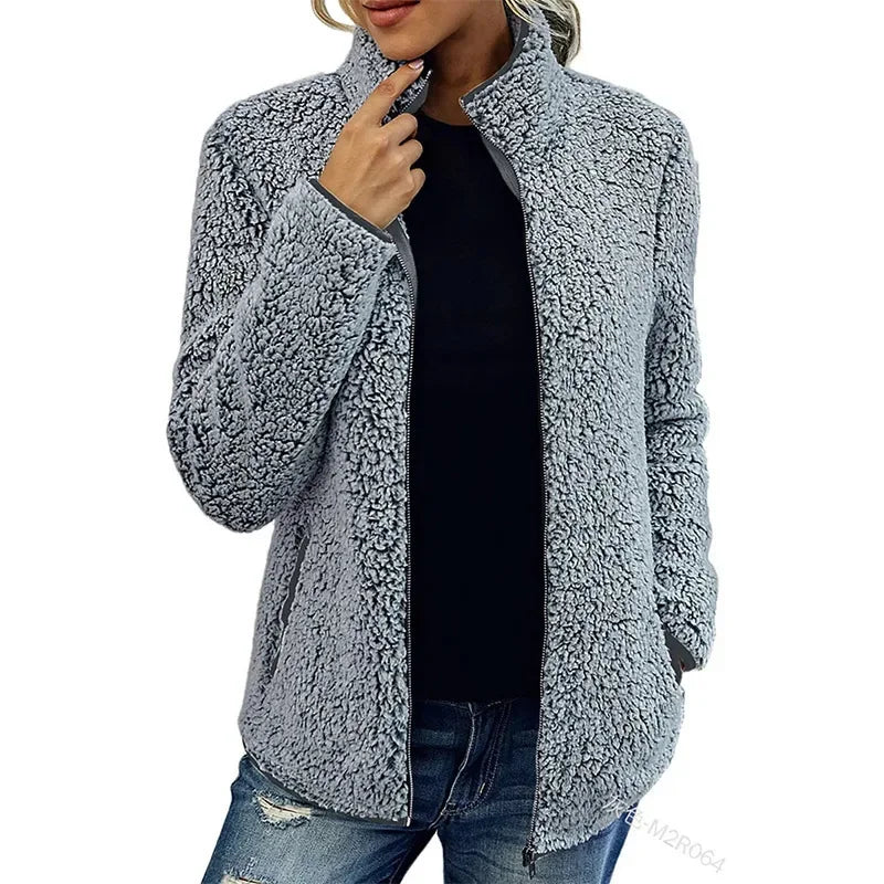 Fenna | Women's Teddy Fleece Zip-Up Jacket
