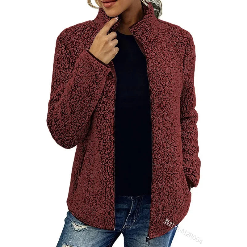 Fenna | Women's Teddy Fleece Zip-Up Jacket