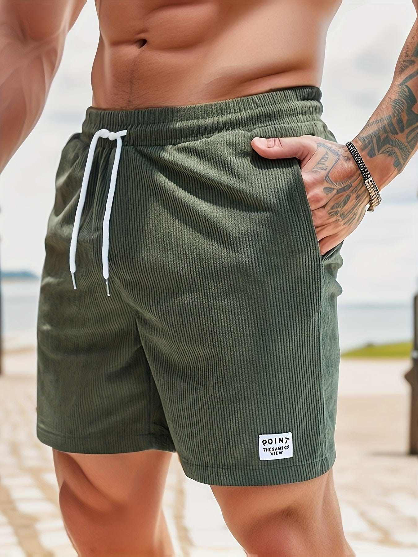 Tyler | Men's Corduroy Shorts Drawstring Relaxed Fit Casual