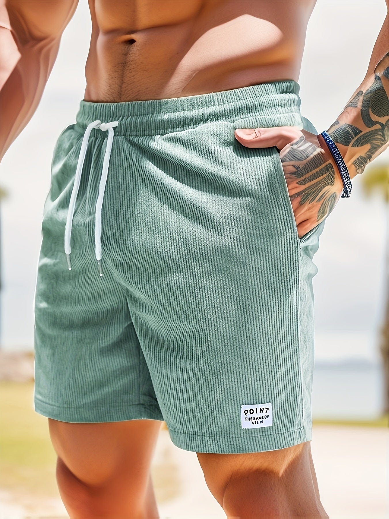 Tyler | Men's Corduroy Shorts Drawstring Relaxed Fit Casual