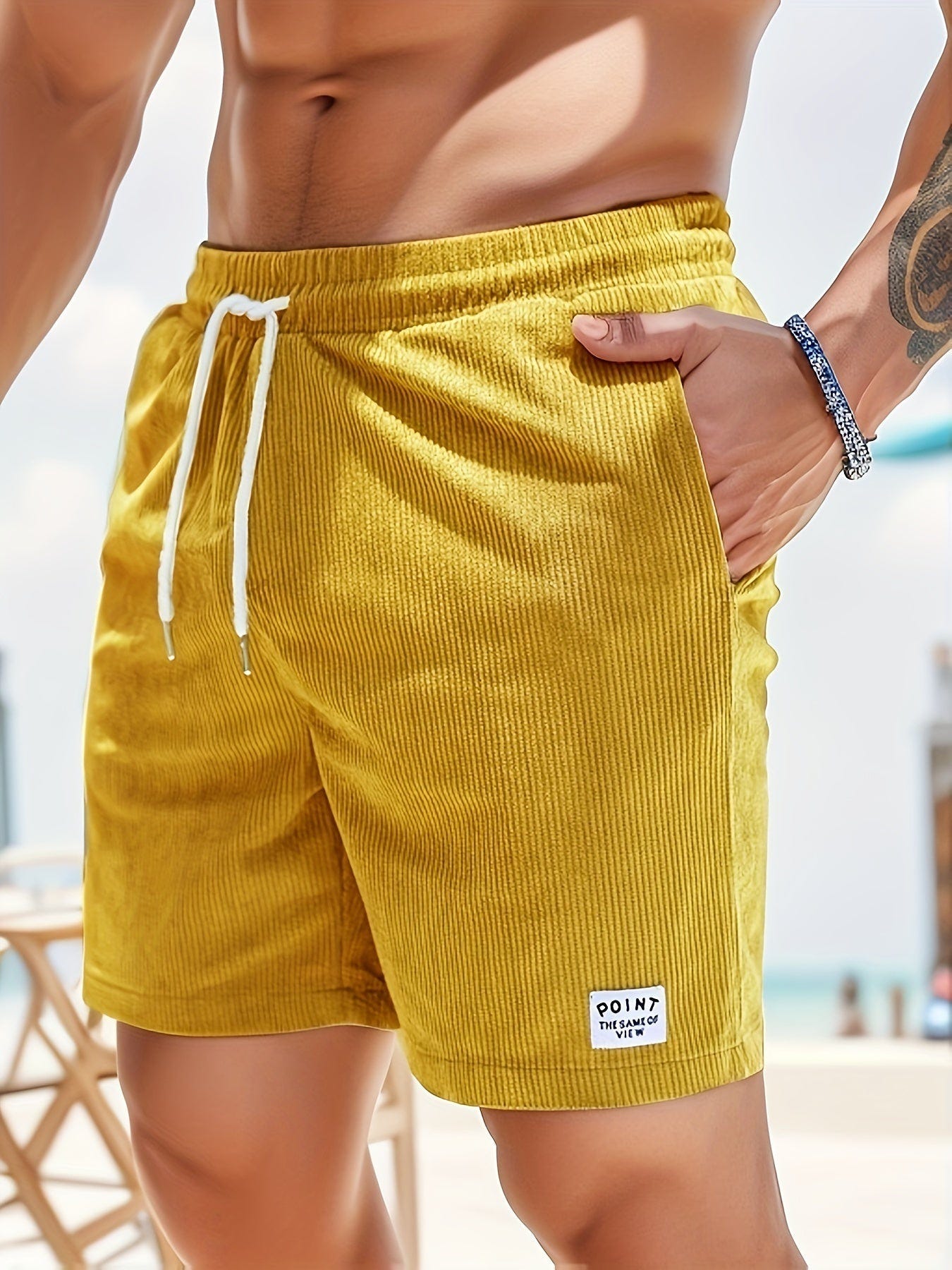 Tyler | Men's Corduroy Shorts Drawstring Relaxed Fit Casual
