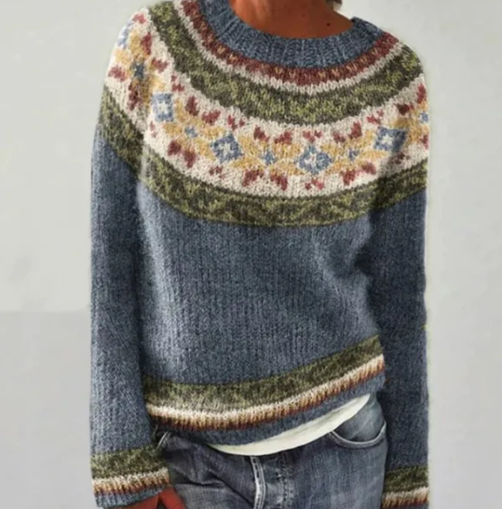 Astrid | Women's Fair Isle Colourful Patterned Knit Jumper