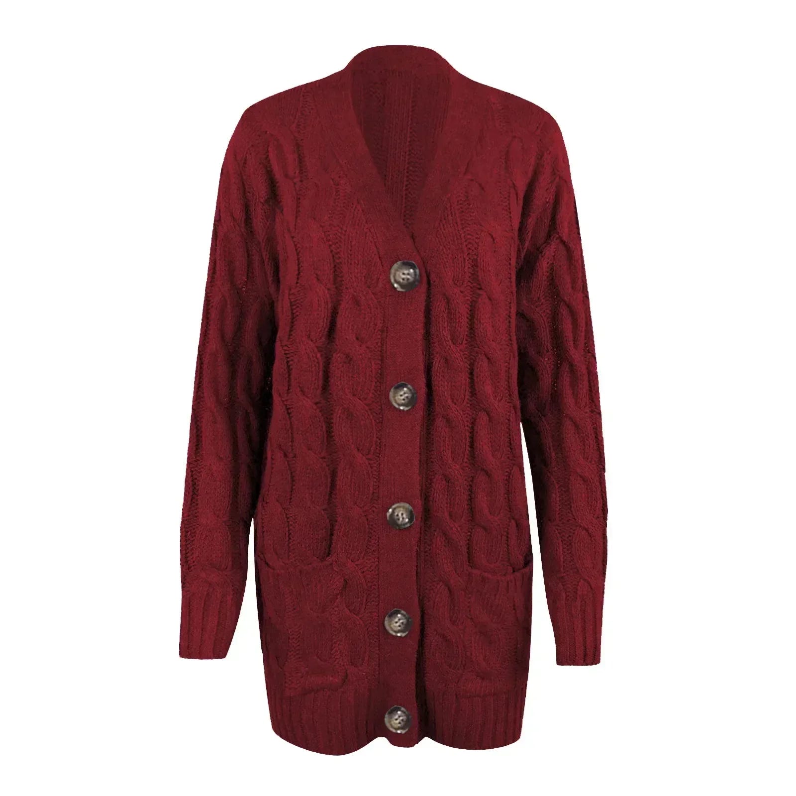Maelis | Women's Cosy Knit Chunky Cardigan with Pockets