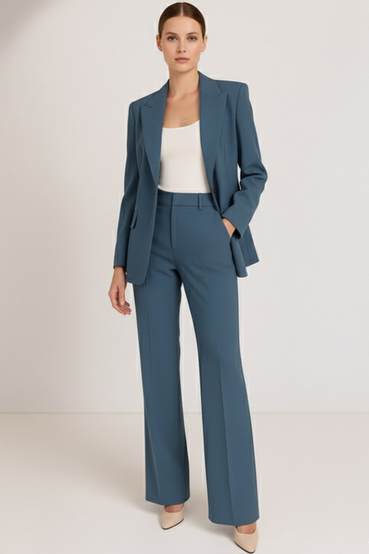 Marlowe | Women's Tailored Straight Leg Blazer Trouser Suit Set
