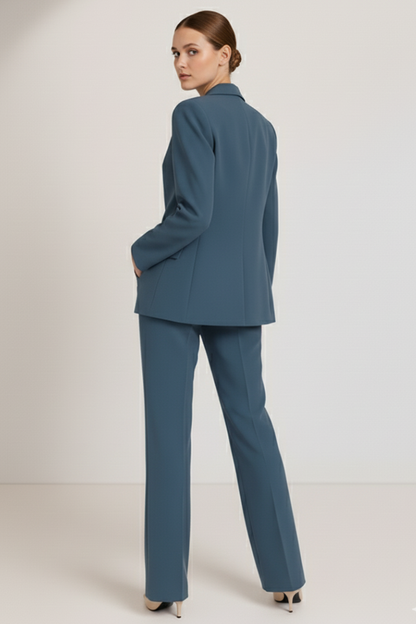 Marlowe | Women's Tailored Straight Leg Blazer Trouser Suit Set
