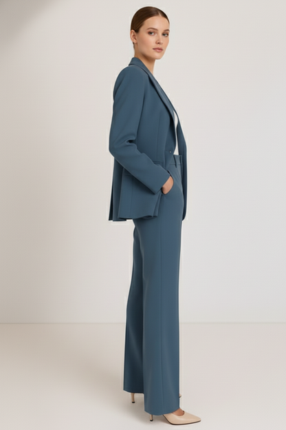 Marlowe | Women's Tailored Straight Leg Blazer Trouser Suit Set