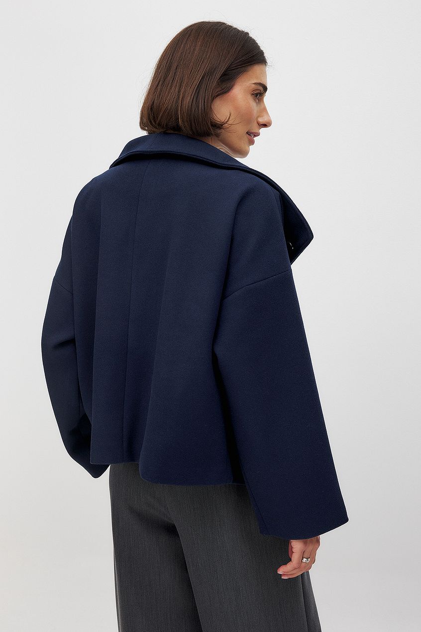 Rosanna | Women's Double Breasted Short Wool Blend Peacoat