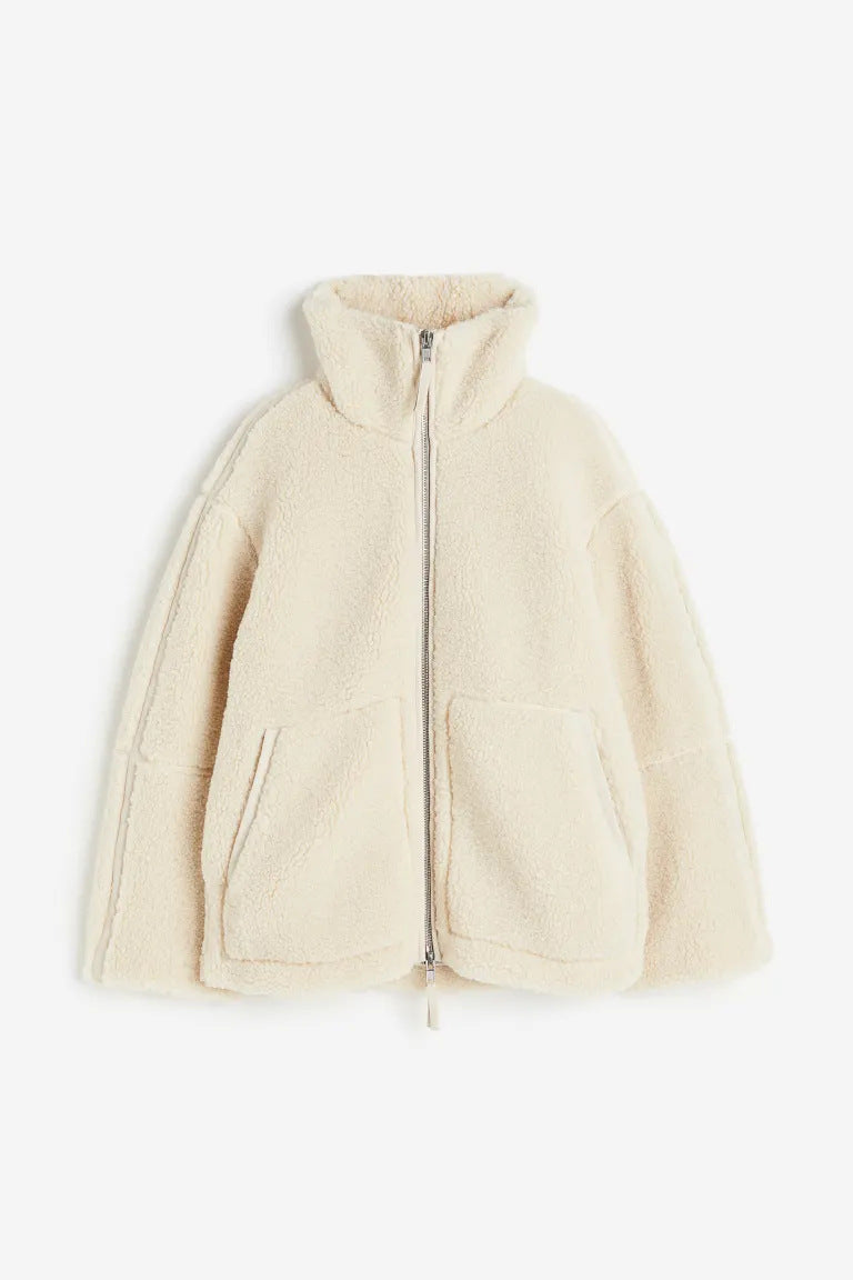 Corriane | Women's Teddy Fleece Oversized Double Zip Jacket